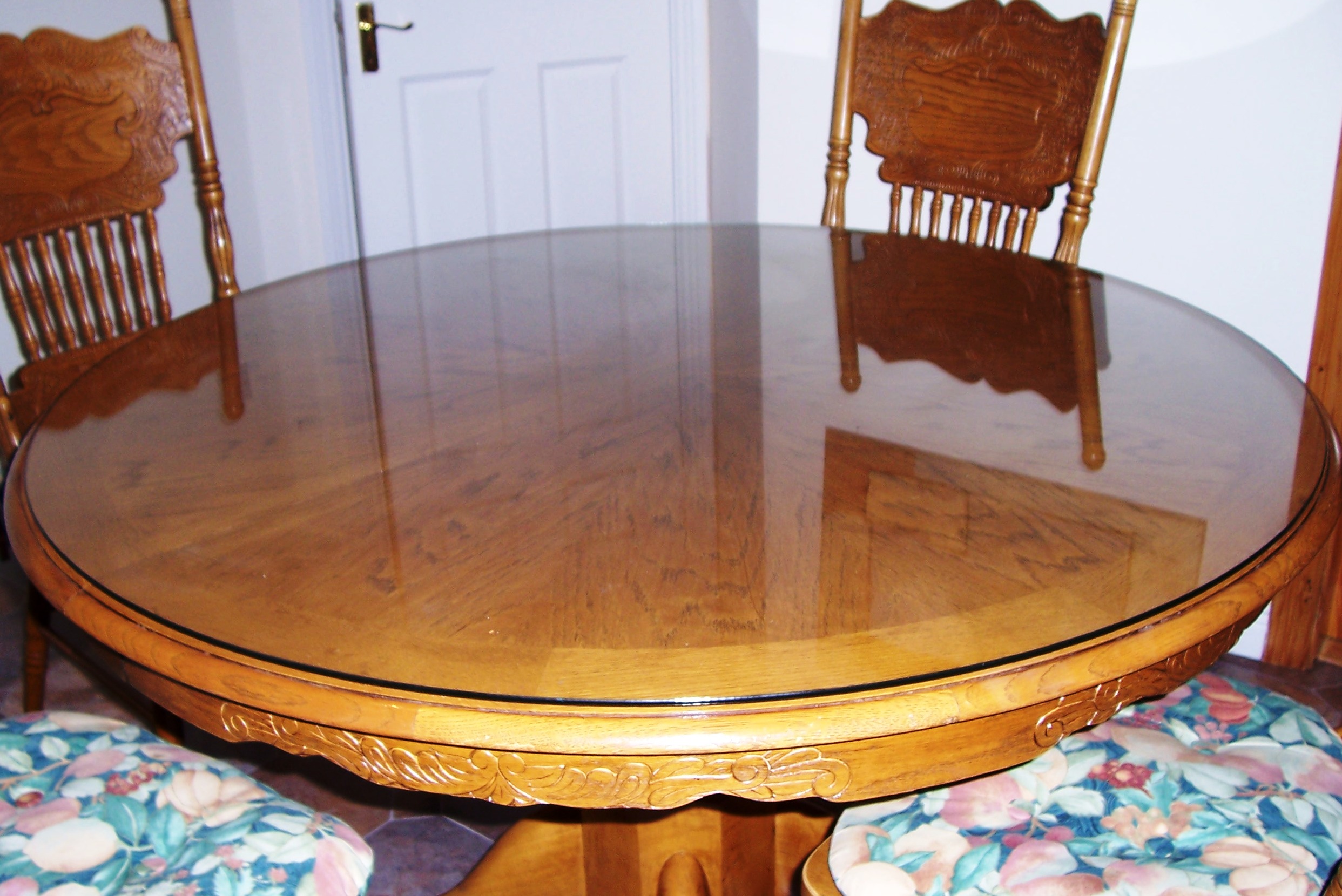 Round glass table top cut to size